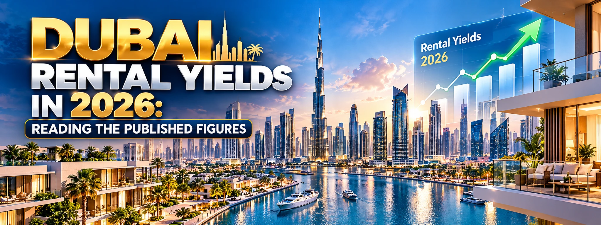 Dubai rental yields in 2026 — Dubai skyline and waterfront properties