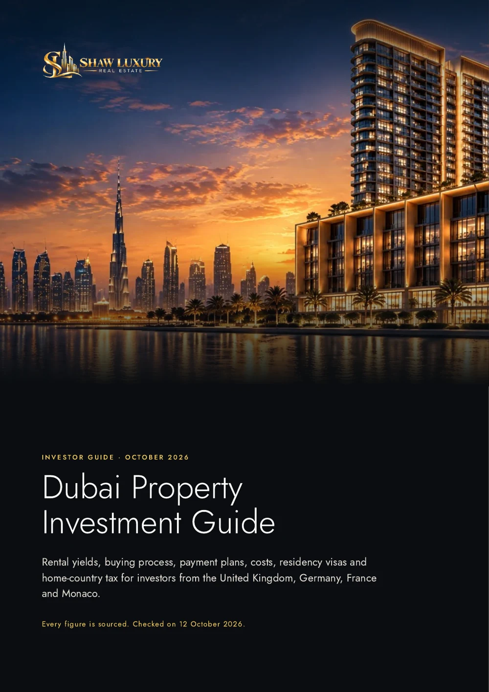 Cover of the Shaw Luxury Dubai Property Investment Guide
